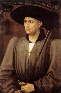 ロジャー・ファン・デル・ウェイデン Painting - 男性の肖像 オランダの画家 ロジャー・ファン・デル・ウェイデン